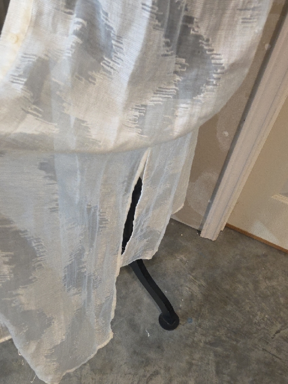 Vince Camuto Sheer Textured Swim Cover Sleeveless White Cream Button Down - Picture 5 of 13